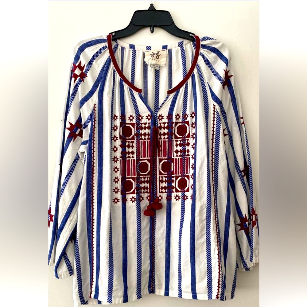 Figue Embroidered & Sequined Blouse Size XL